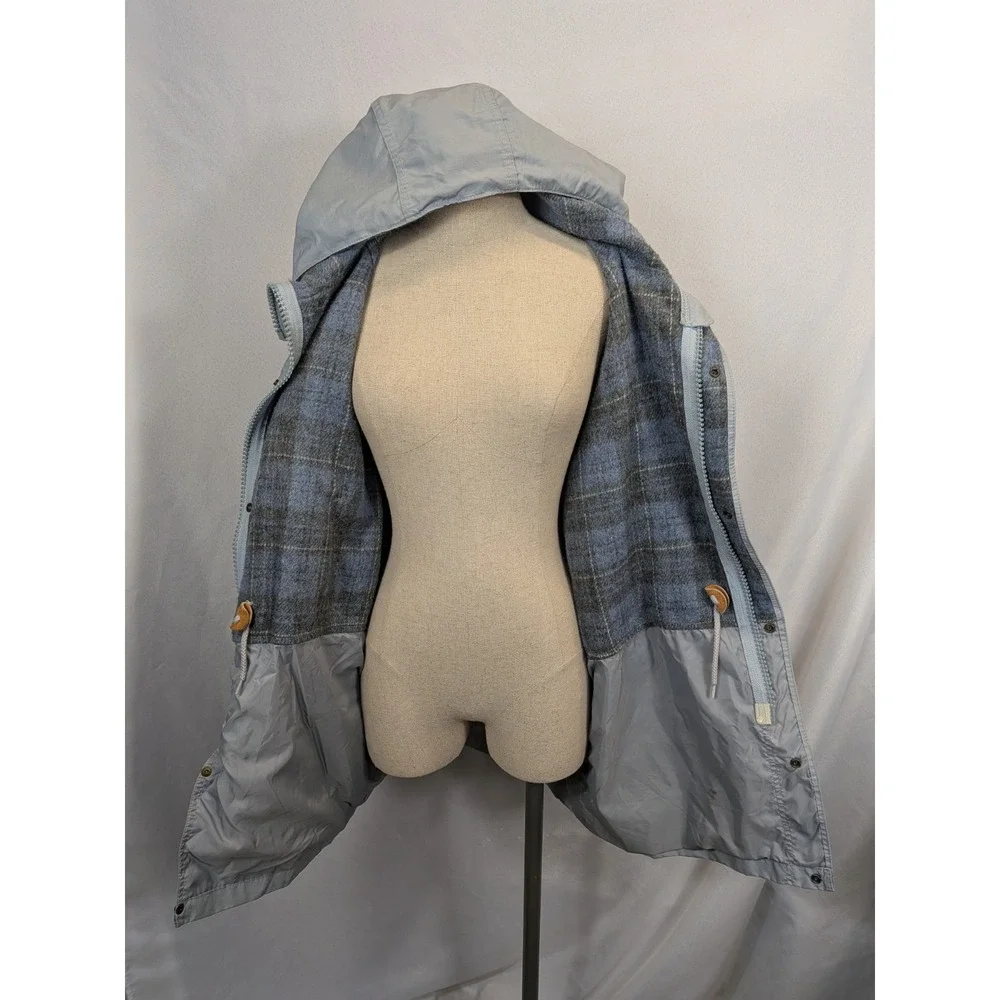 Vintage Mountain Trails Parka Large Blue Gorpcore Wool Lined‎ Field Jacket 80s